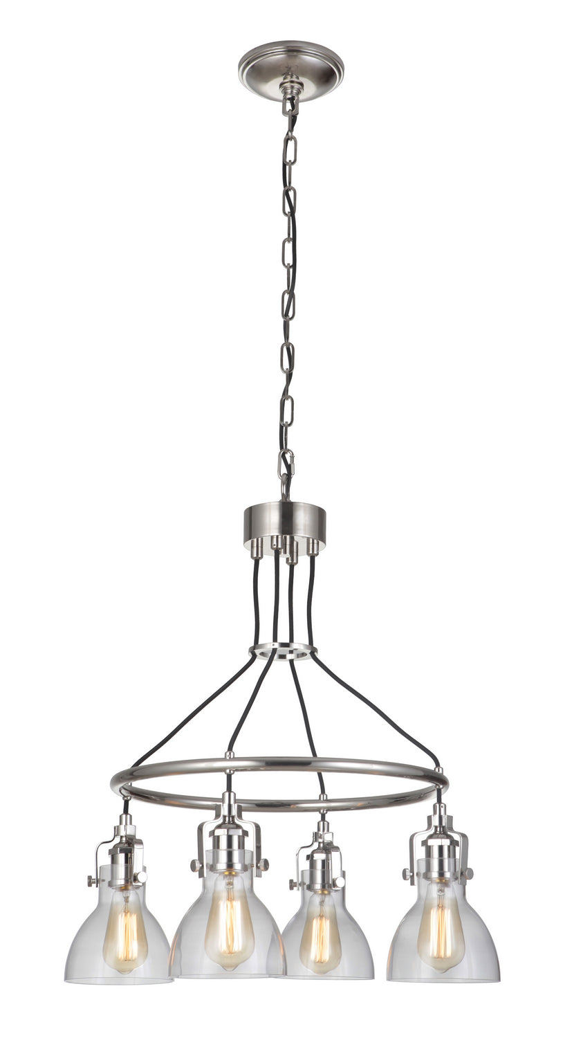 Craftmade - 51224-PLN - State House Four Light Chandelier in Polished Nickel Finish - State House