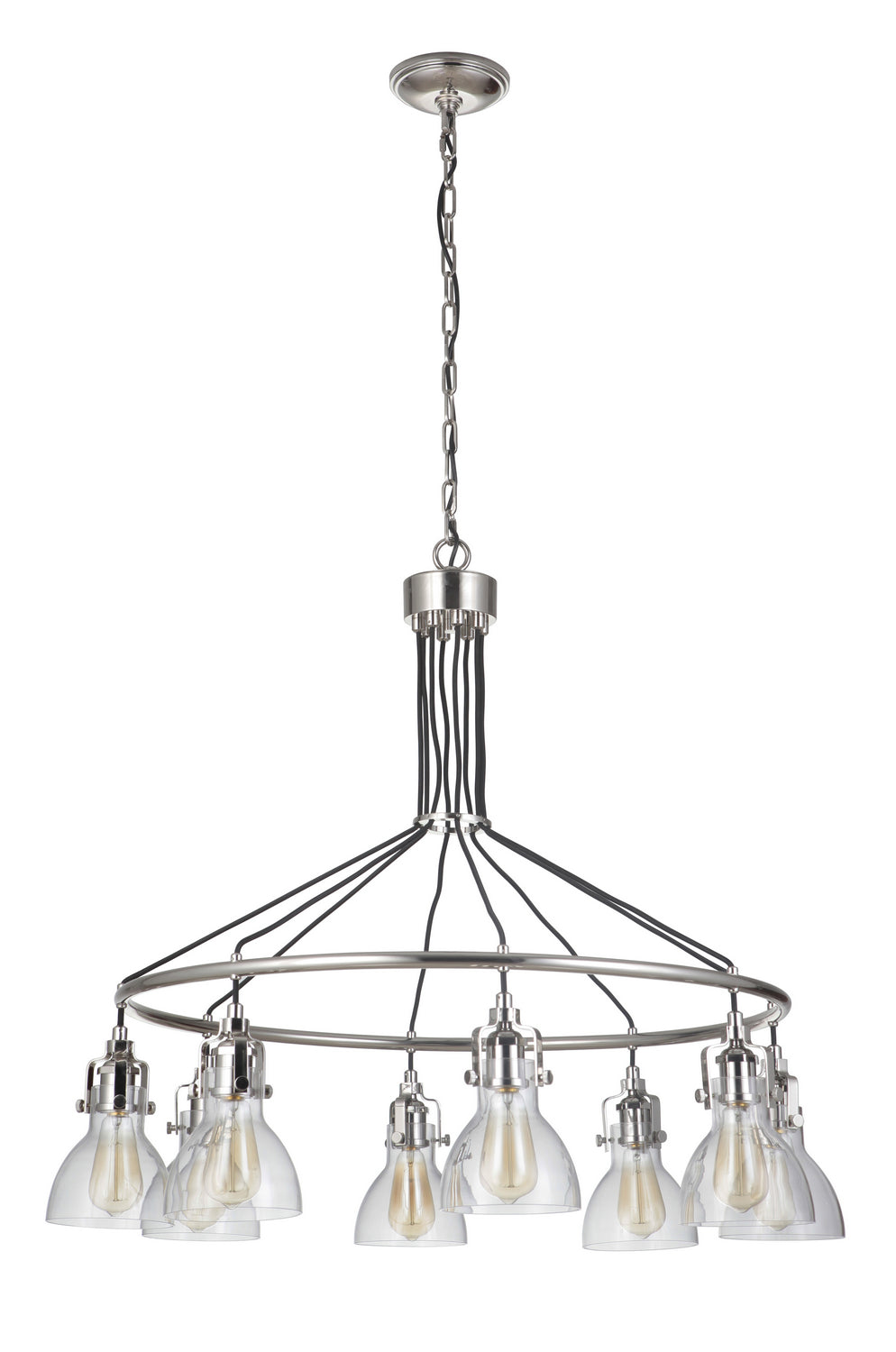 Craftmade - 51228-PLN - State House Eight Light Chandelier in Polished Nickel Finish - State House