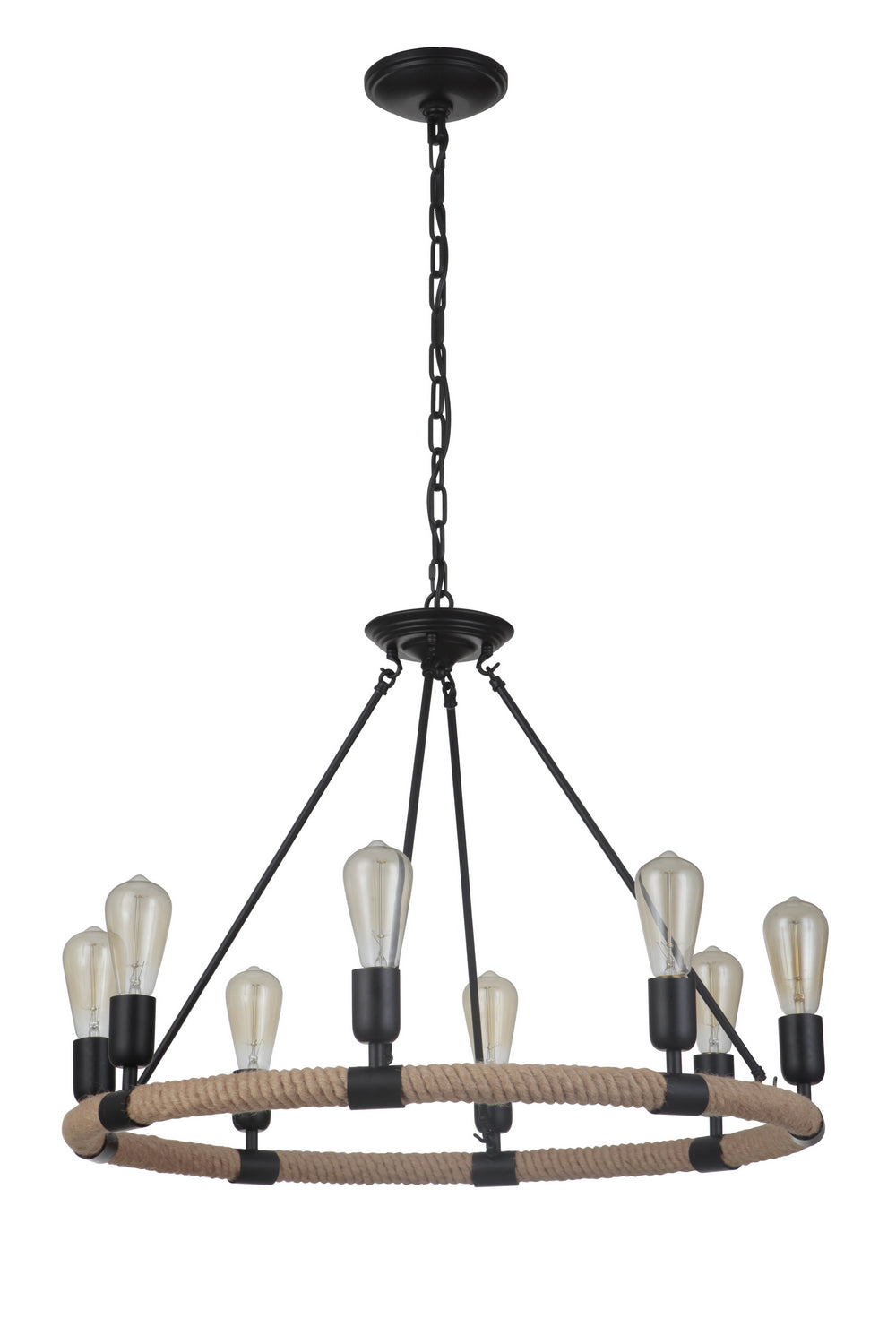 Craftmade - 51728-FB - Dillon Eight Light Chandelier in Flat Black Finish - Dillon