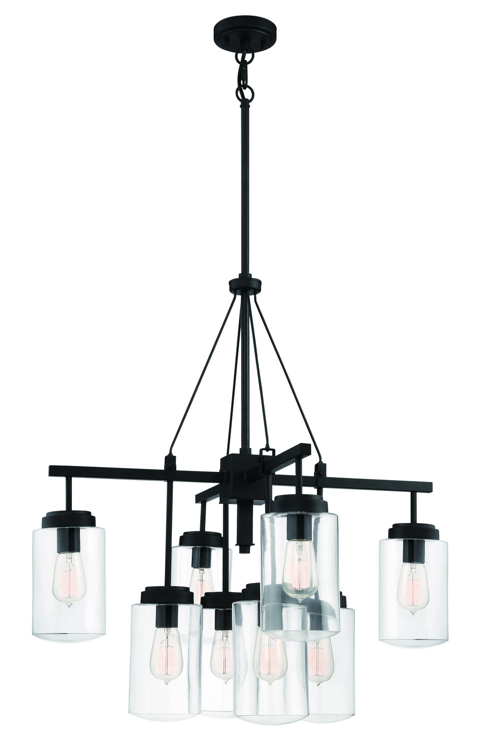 Craftmade - 52128-ESP - Crosspoint Eight Light Outdoor Chandelier in Espresso Finish - Crosspoint