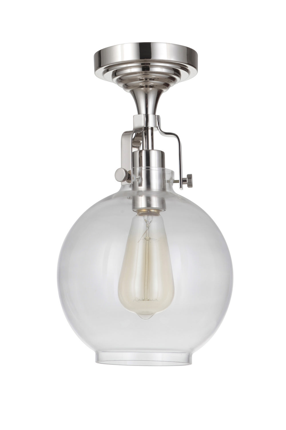 Craftmade - X8308-PLN-C - State House One Light Semi Flush Mount in Polished Nickel Finish - State House