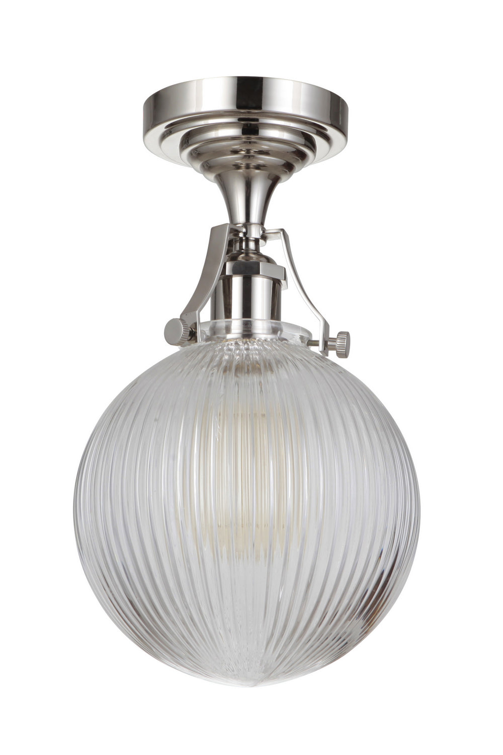 Craftmade - X8326-PLN-C - State House One Light Semi Flush Mount in Polished Nickel Finish - State House