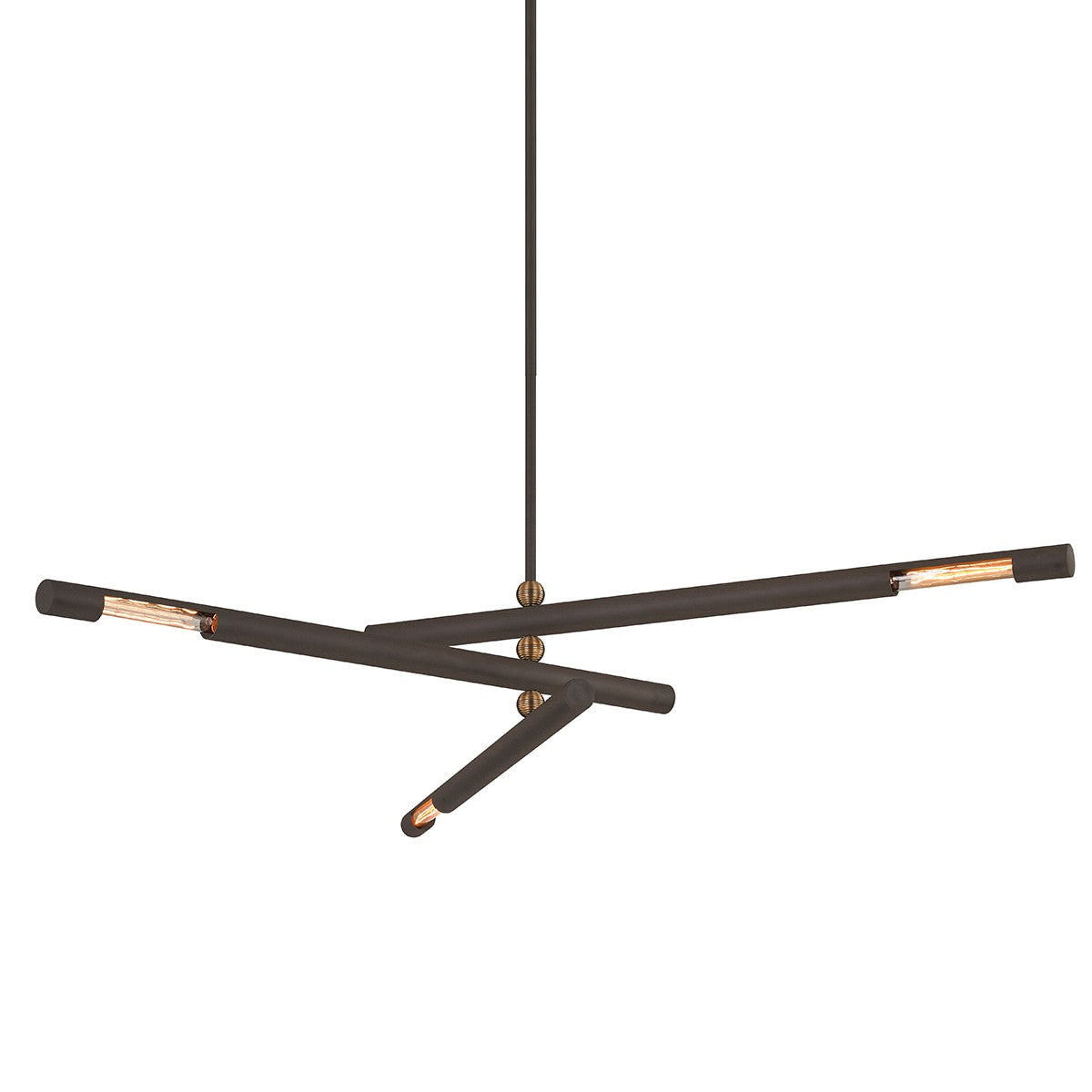 Troy Lighting - F6886-BRZ/PBR - Three Light Chandelier - Hendrix - Bronze