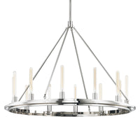 Hudson Valley - 2745-PN - 12 Light Pendant - Chambers - Polished Nickel