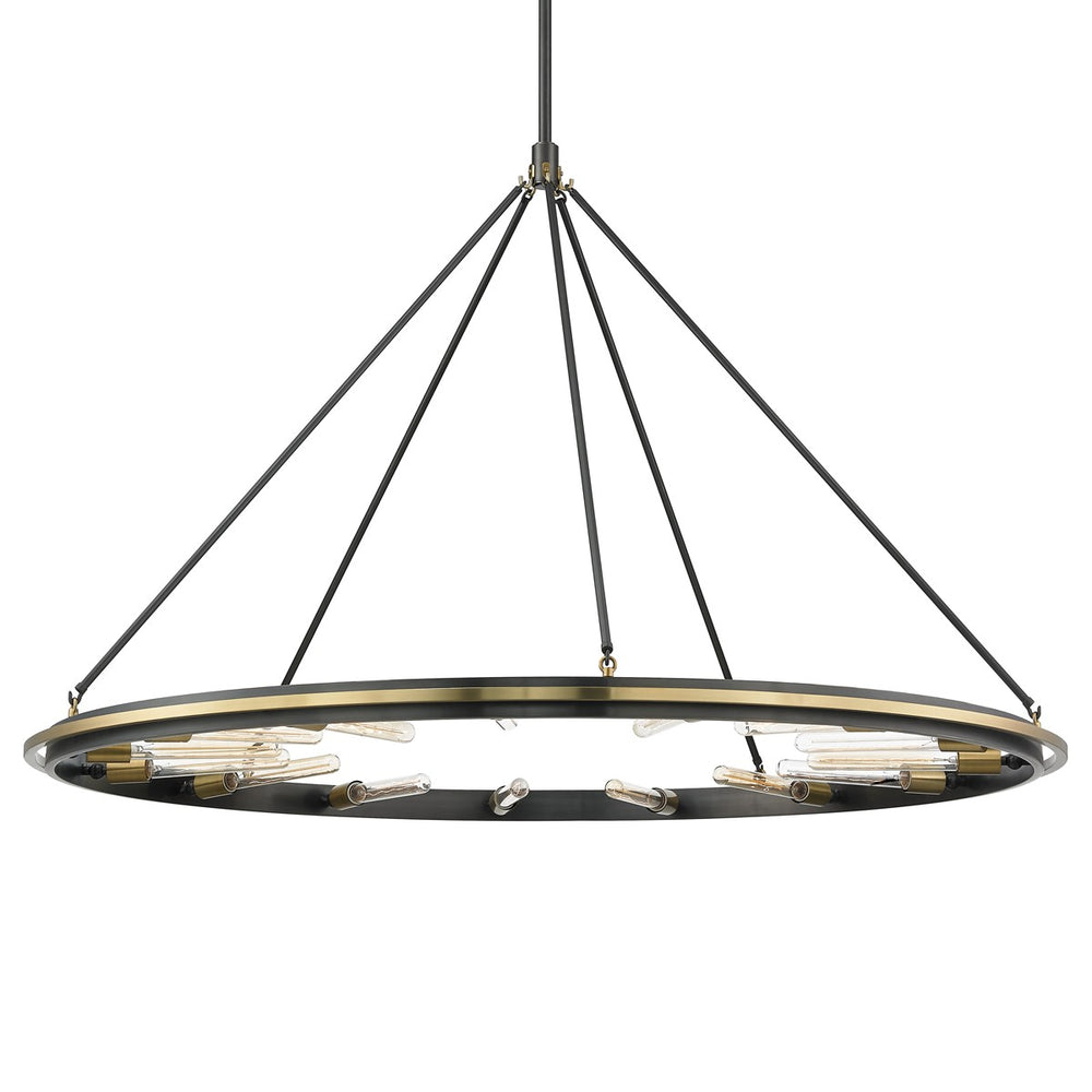 Hudson Valley - 2758-AOB - 15 Light Pendant - Chambers - Aged Old Bronze