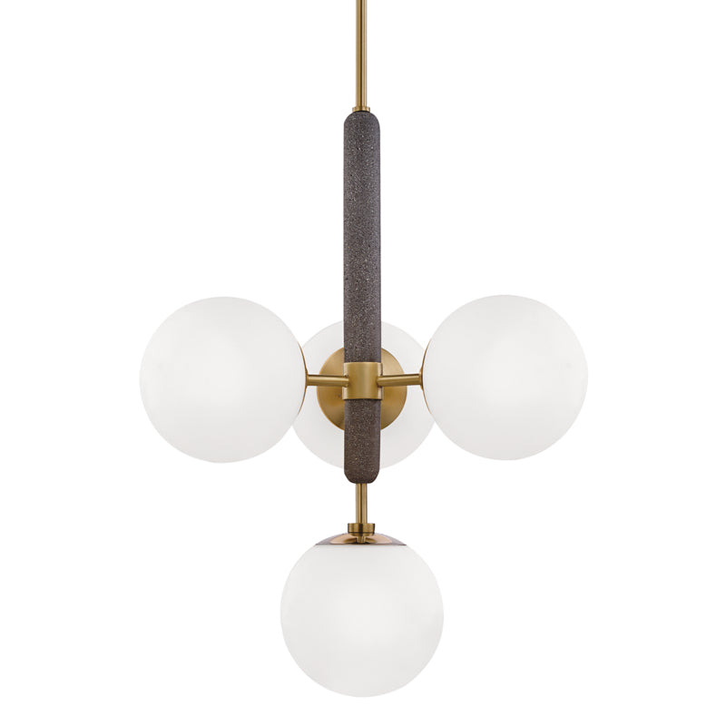 Mitzi - H289804-AGB - Four Light Chandelier - Brielle - Aged Brass