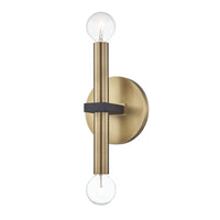 Mitzi - H296102-AGB/BK - Two Light Wall Sconce - Colette - Aged Brass/Black