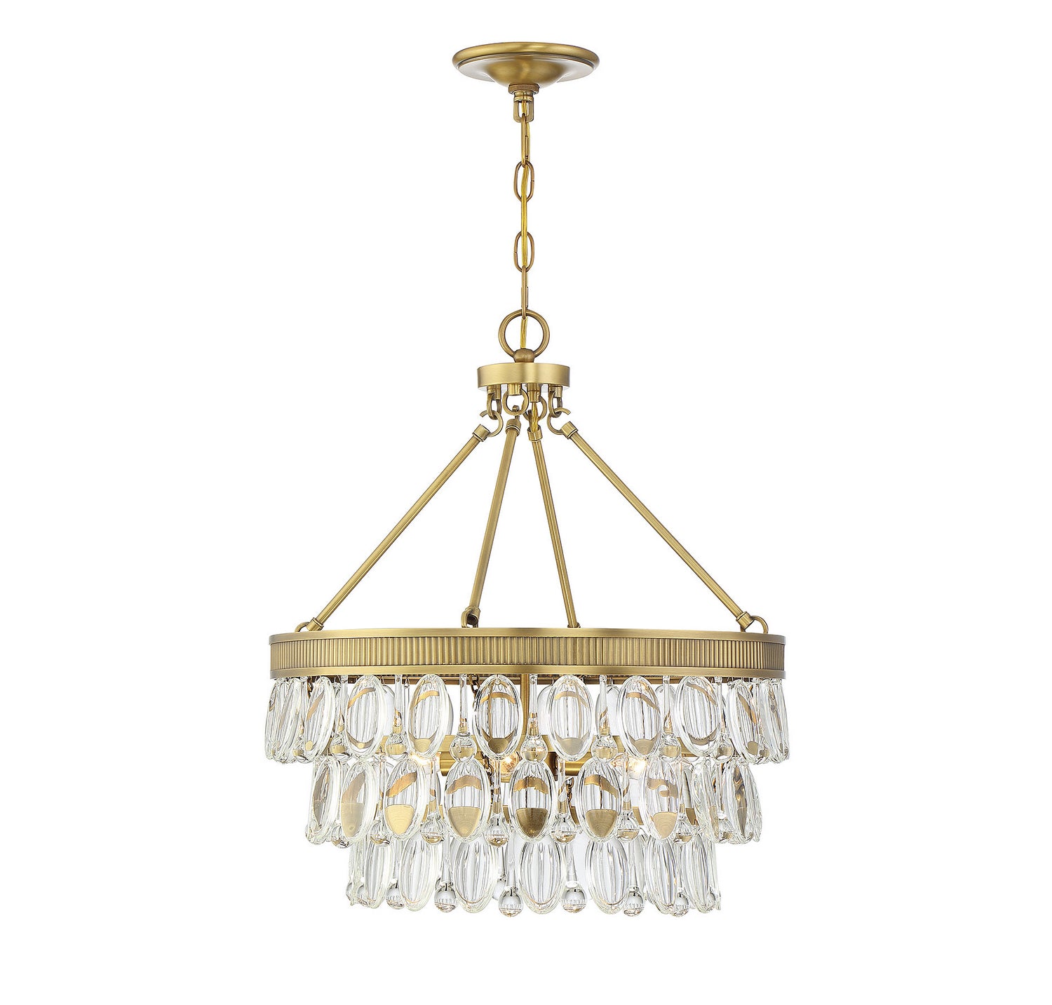 Savoy House - 7-8700-4-322 - Four Light Pendant - Windham - Warm Brass