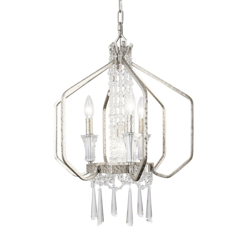 Varaluz - 270P04TR - Four Light Pendant - Barcelona - Transcend Silver