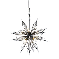 Varaluz - 311P08CB - Eight Light Pendant - Orbital - Carbon