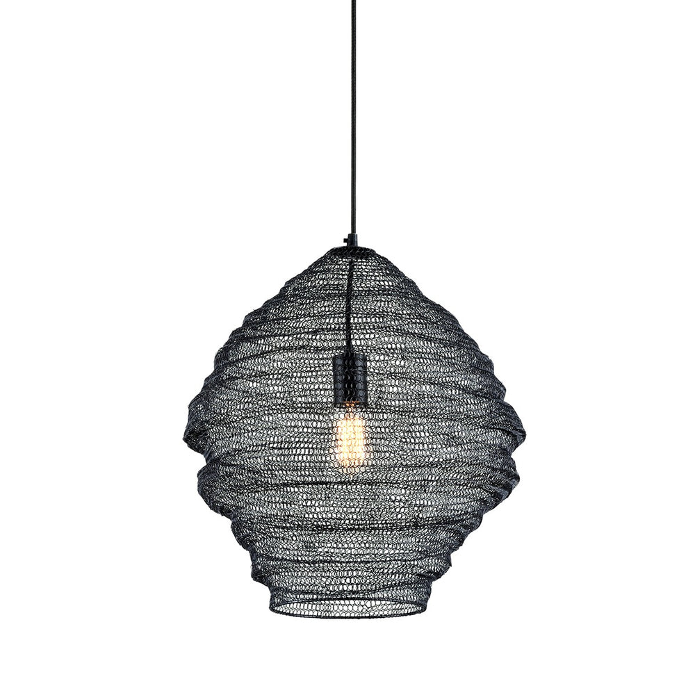 Troy Lighting - F6772-SBK - One Light Pendant - Wabi Sabi - Soft Black