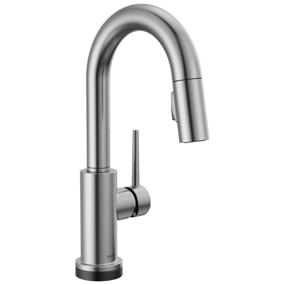 Delta Trinsic®: Single Handle Pull-Down Bar / Prep Faucet with Touch<sub>2</sub>O® Technology - Maison&Co.