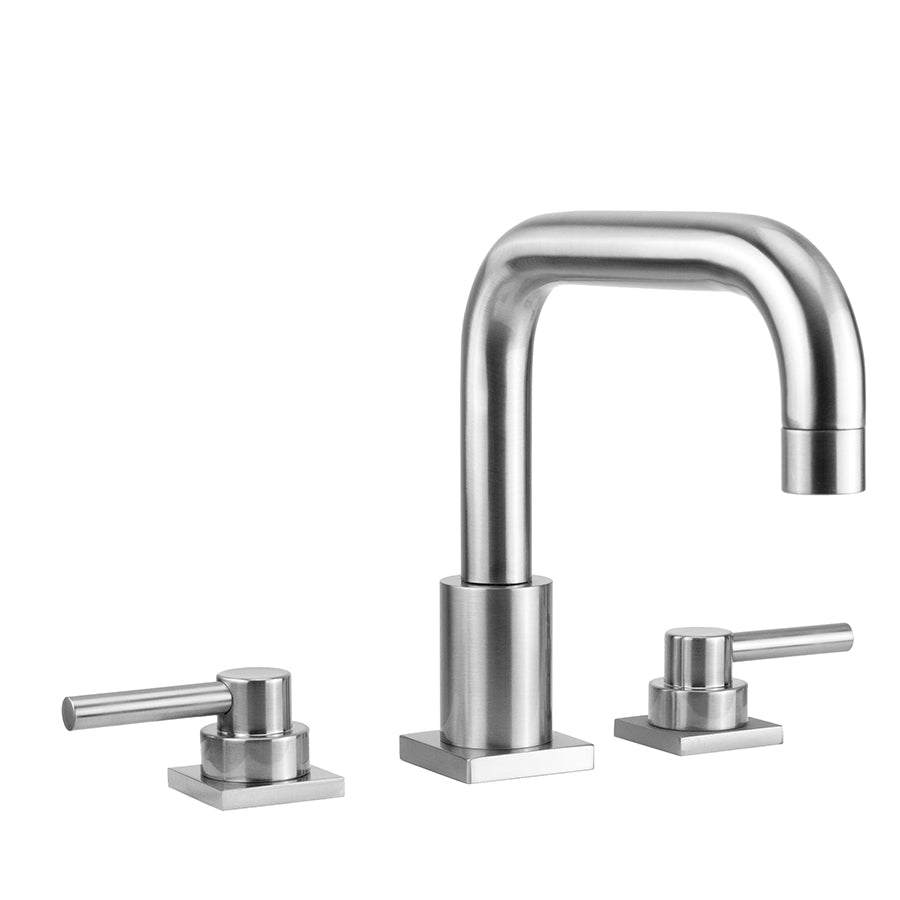 Contempo Downtown Roman Tub Set with Low Contempo Lever Handles and Square Escutcheons in Multiple Finishes - Maison&Co.