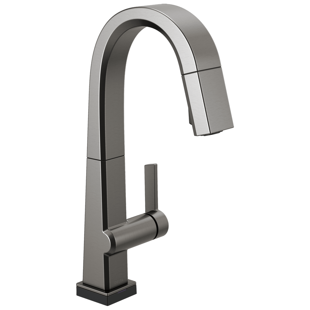 Delta Pivotal™: Single Handle Pull Down Bar/Prep Faucet With Touch<sub>2</sub>O Technology - Maison&Co.