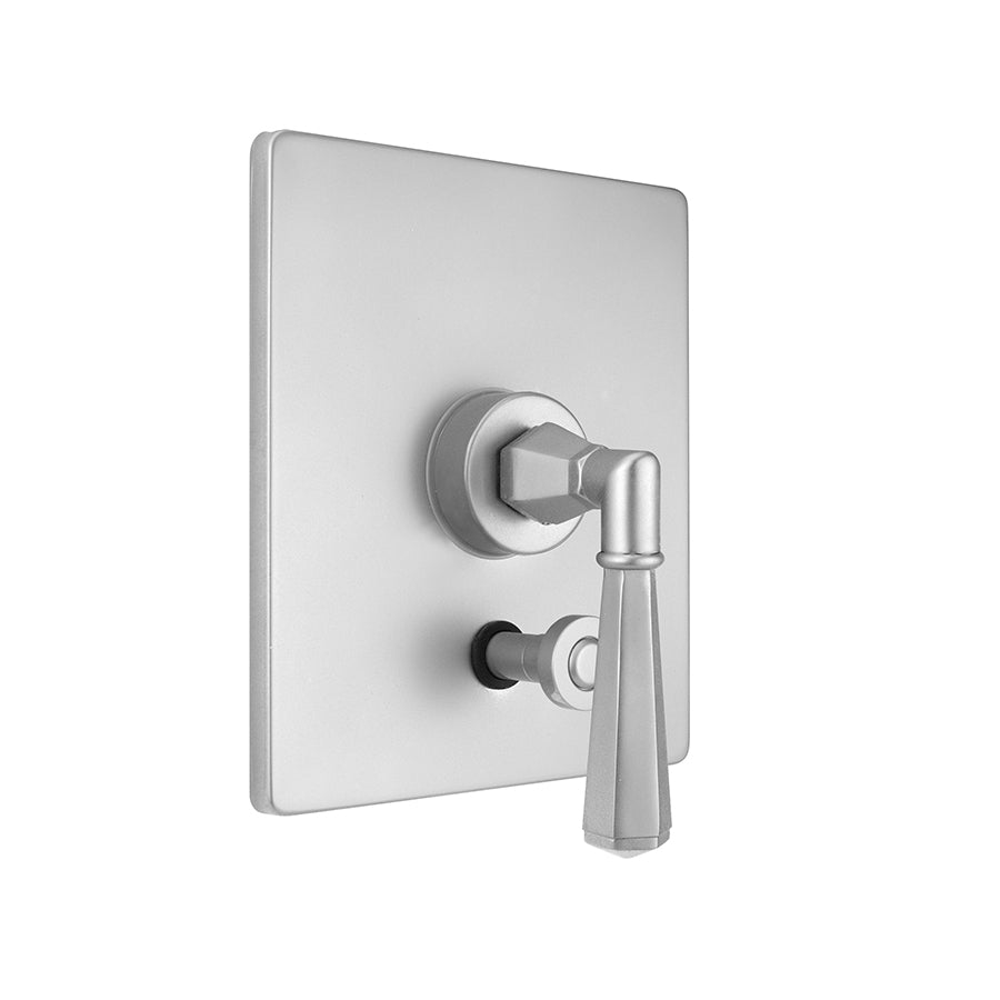 Rectangle Plate With Hex Cross Trim For Pressure Balance Cycling Valve With Built-in Diverter (J-DIV-CSV) in Multiple Finishes - Maison&Co.