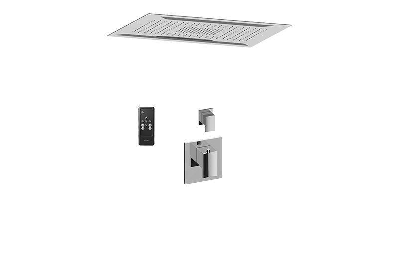 Aqua-Sense Ceiling-Mount Shower System w/Diverter Valve in Multiple Finishes