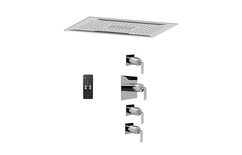 Aqua-Sense Ceiling-Mount Shower System in Multiple Finishes