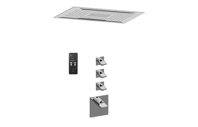 Aqua-Sense Ceiling-Mount Shower System in Multiple Finishes