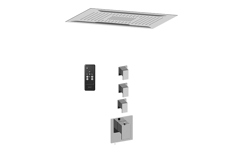 Aqua-Sense Ceiling-Mount Shower System in Multiple Finishes