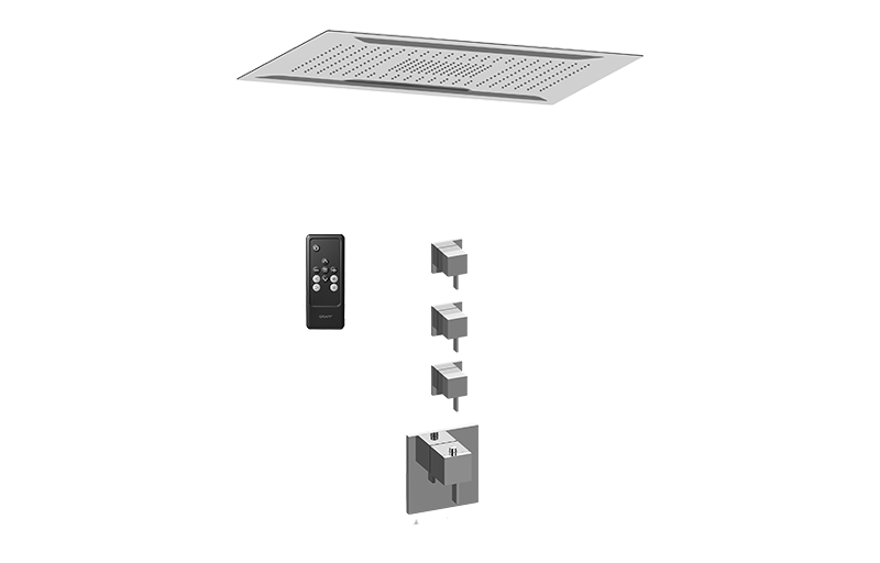 Aqua-Sense Ceiling-Mount Shower System in Multiple Finishes