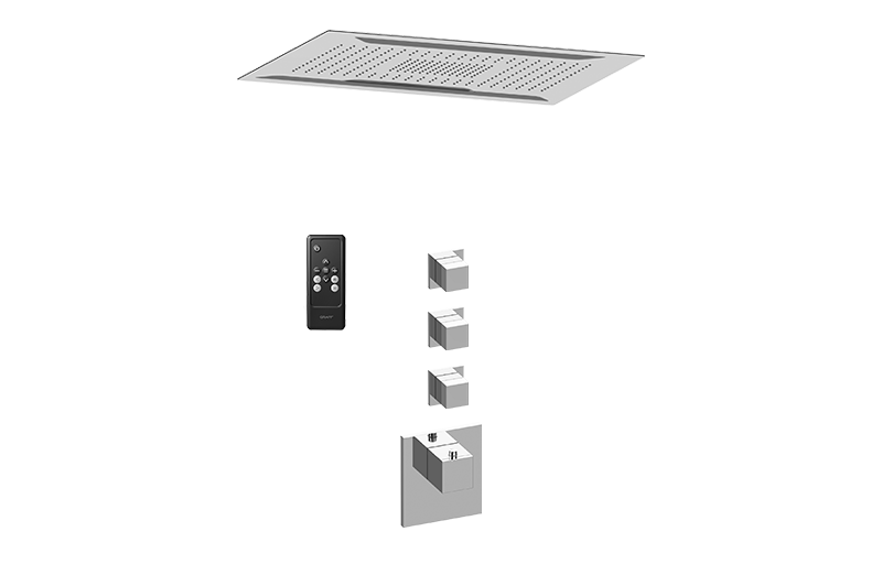 Aqua-Sense Ceiling-Mount Shower System in Multiple Finishes