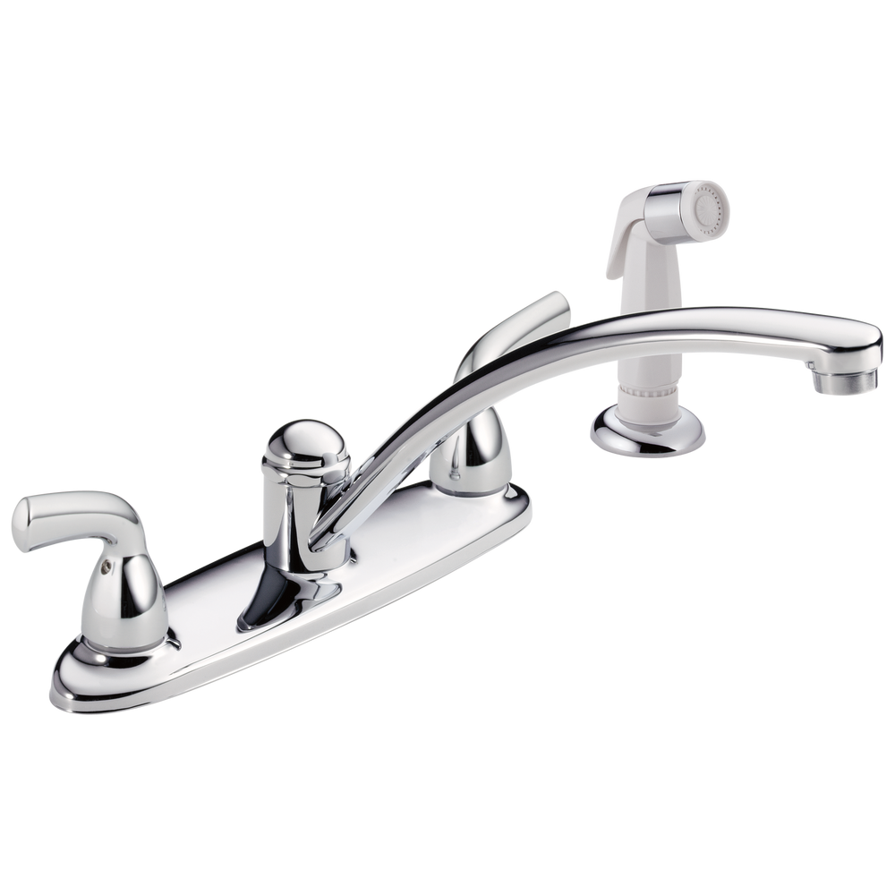 Delta Foundations®: Two Handle Kitchen Faucet with Spray