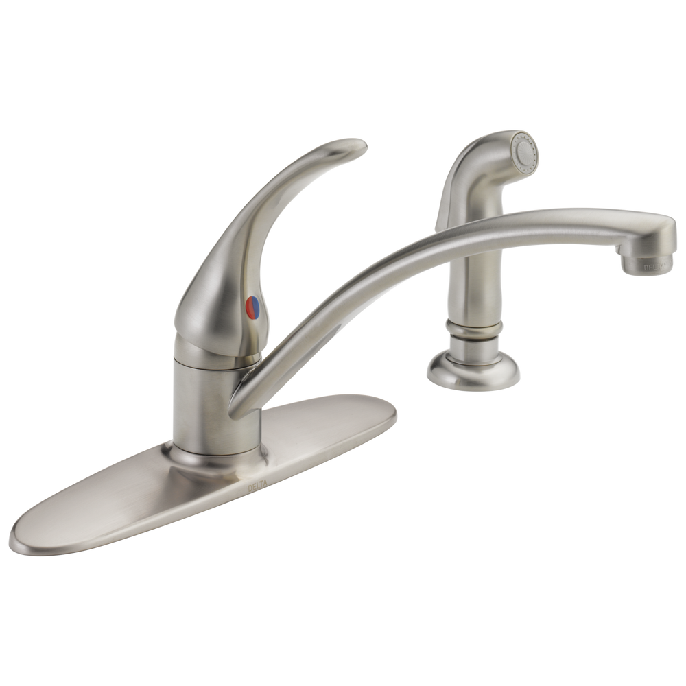 Delta Foundations®: Single Handle Kitchen Faucet with Spray