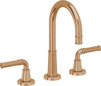 California Faucets - C102-BBU - 8" Widespread Lavatory Faucet - Burnished Brass Uncoated - Trousdale