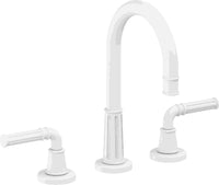 California Faucets - C102ZBF-MWHT - 8" Widespread Lavatory Faucet with Completely Finished ZeroDrain - Matte White - Trousdale