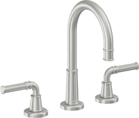 California Faucets - C102-SC - 8" Widespread Lavatory Faucet - Satin Chrome (PVD) - Trousdale