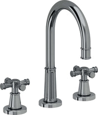 California Faucets - C102XZBF-BLKN - 8" Widespread Lavatory Faucet with Completely Finished ZeroDrain - Black Nickel (PVD) - Trousdale