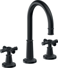 California Faucets - C102XZBF-CB - 8" Widespread Lavatory Faucet with Completely Finished ZeroDrain - Carbon (PVD) - Trousdale