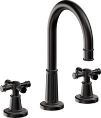 California Faucets - C102X-MBLK - 8" Widespread Lavatory Faucet - Matte Black - Trousdale