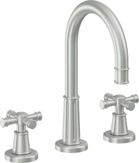 California Faucets - C102XZBF-SC - 8" Widespread Lavatory Faucet with Completely Finished ZeroDrain - Satin Chrome (PVD) - Trousdale