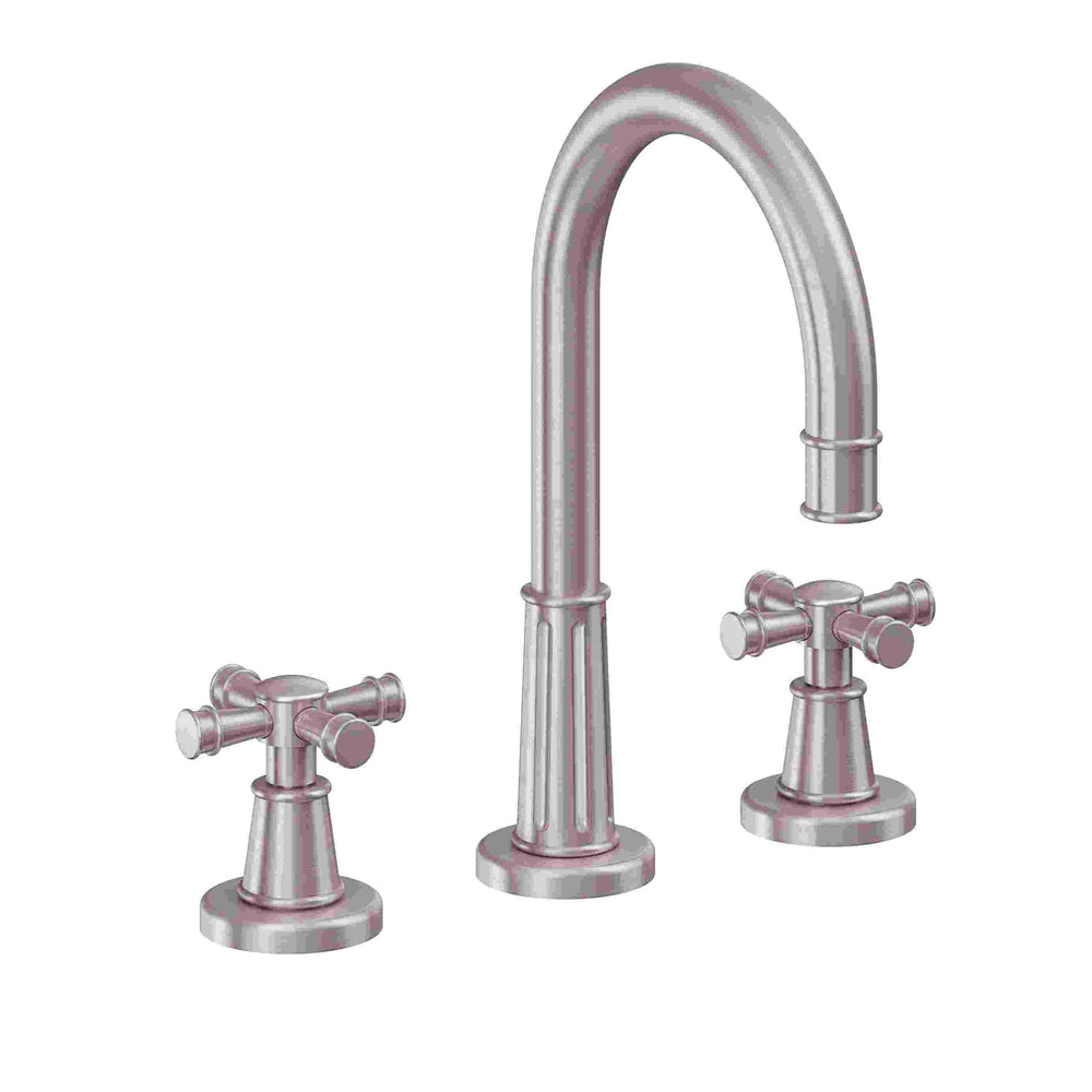 California Faucets - C102XSZB-SN - 8" Widespread Lavatory Faucet with ZeroDrain - Satin Nickel  - Trousdale