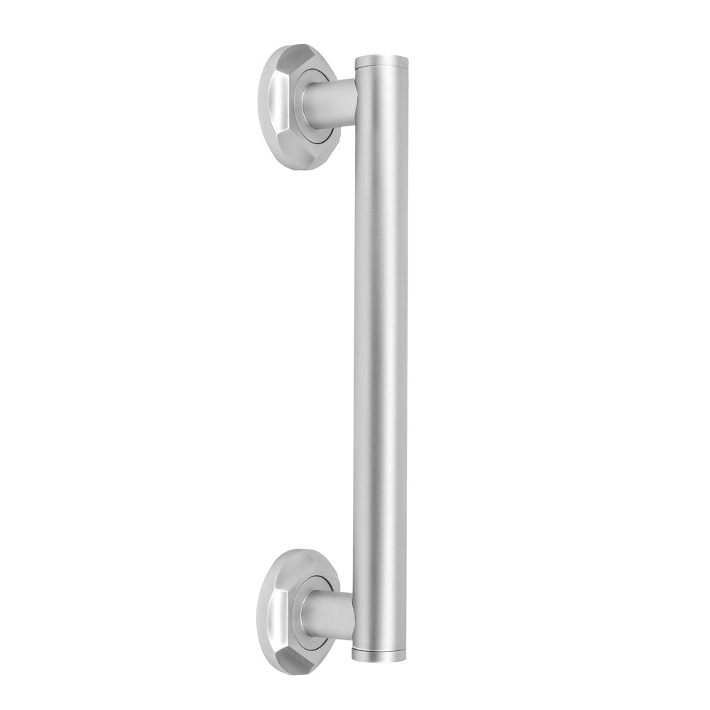 12" Grand Grab Bar with Contemporary Hex Flange in Multiple Finishes