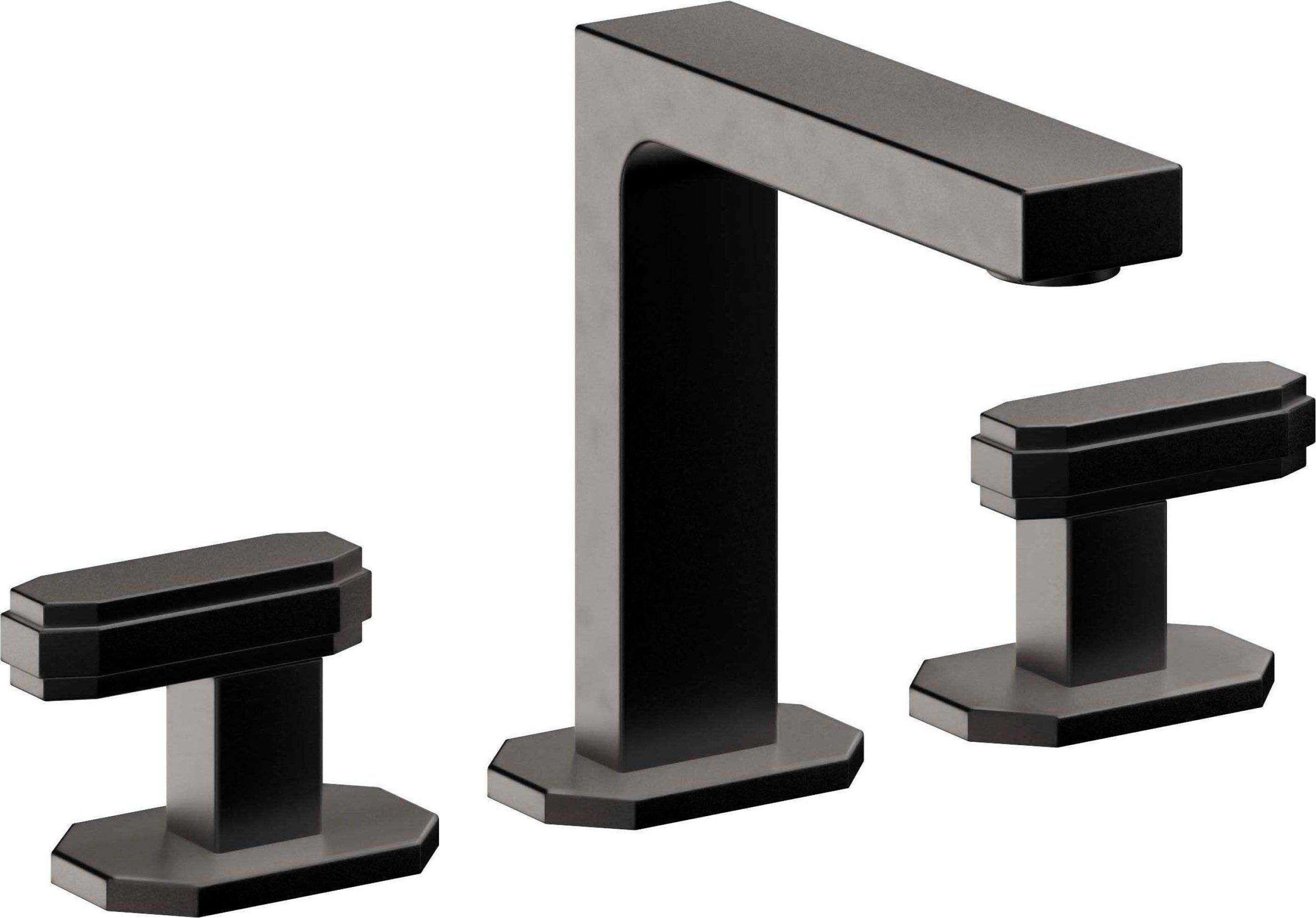 California Faucets - C202ZBF-MBLK - 8" Widespread Lavatory Faucet with Completely Finished ZeroDrain - Matte Black - Doheny