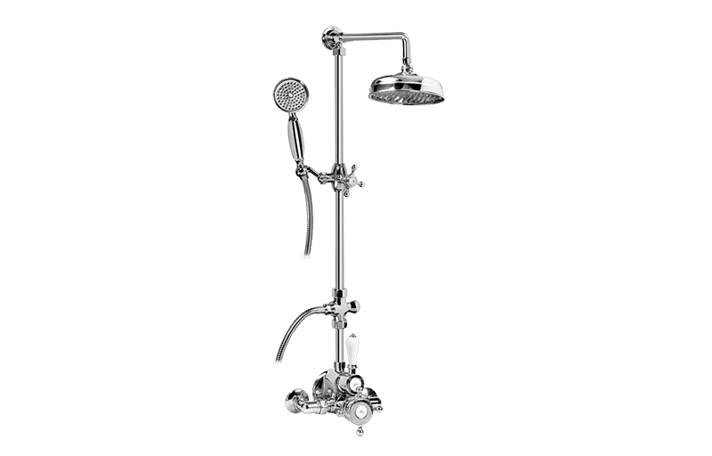 Adley Exposed Thermostatic Shower System w/Handshower (Rough & Trim) in Multiple Finishes