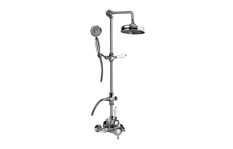 Adley Exposed Thermostatic Shower System w/Handshower (Rough & Trim) in Multiple Finishes