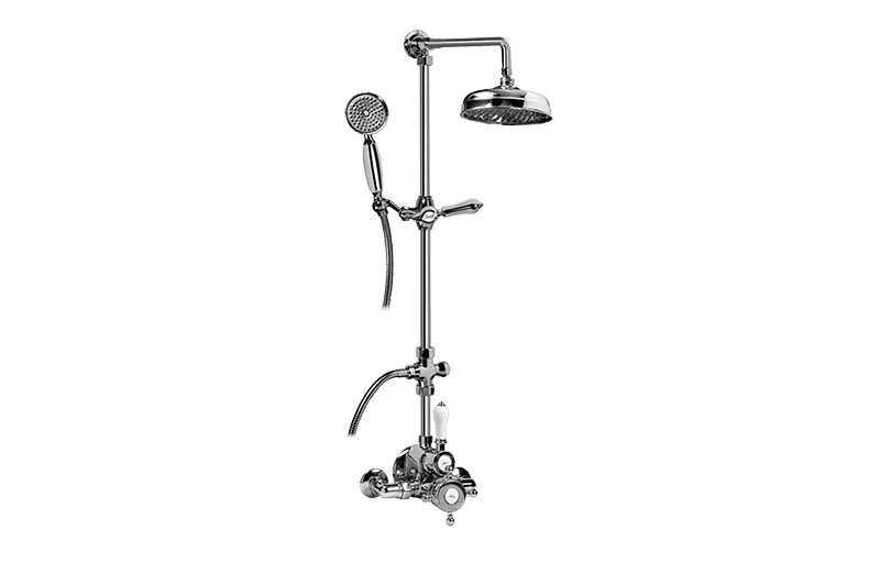 Adley Exposed Thermostatic Shower System w/Handshower (Rough & Trim) in Multiple Finishes