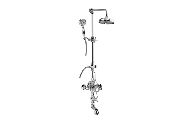 Adley Exposed Thermostatic Shower System w/Handshower (Rough & Trim) in Multiple Finishes