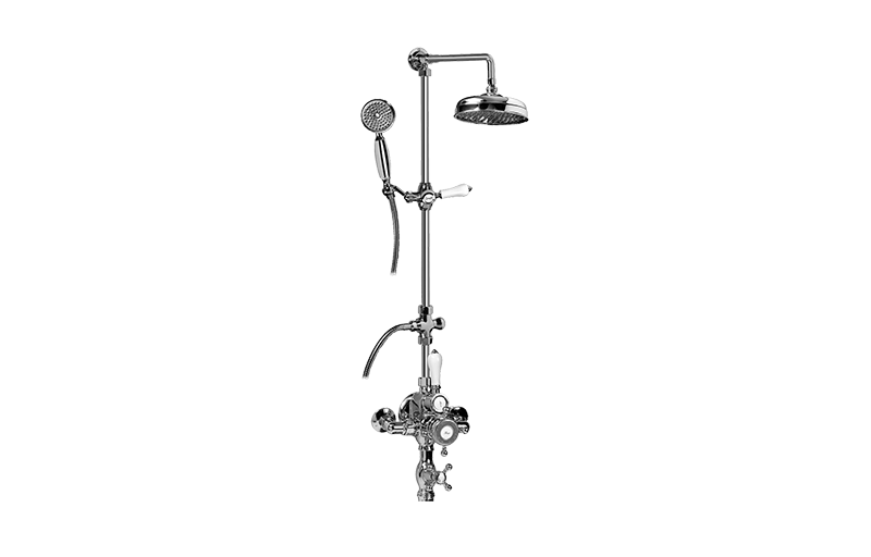 Adley Exposed Thermostatic Shower System w/Handshower (Rough & Trim) in Multiple Finishes