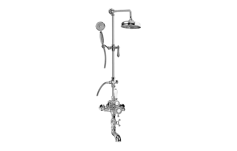 Adley Exposed Thermostatic Shower System w/Handshower (Rough & Trim) in Multiple Finishes