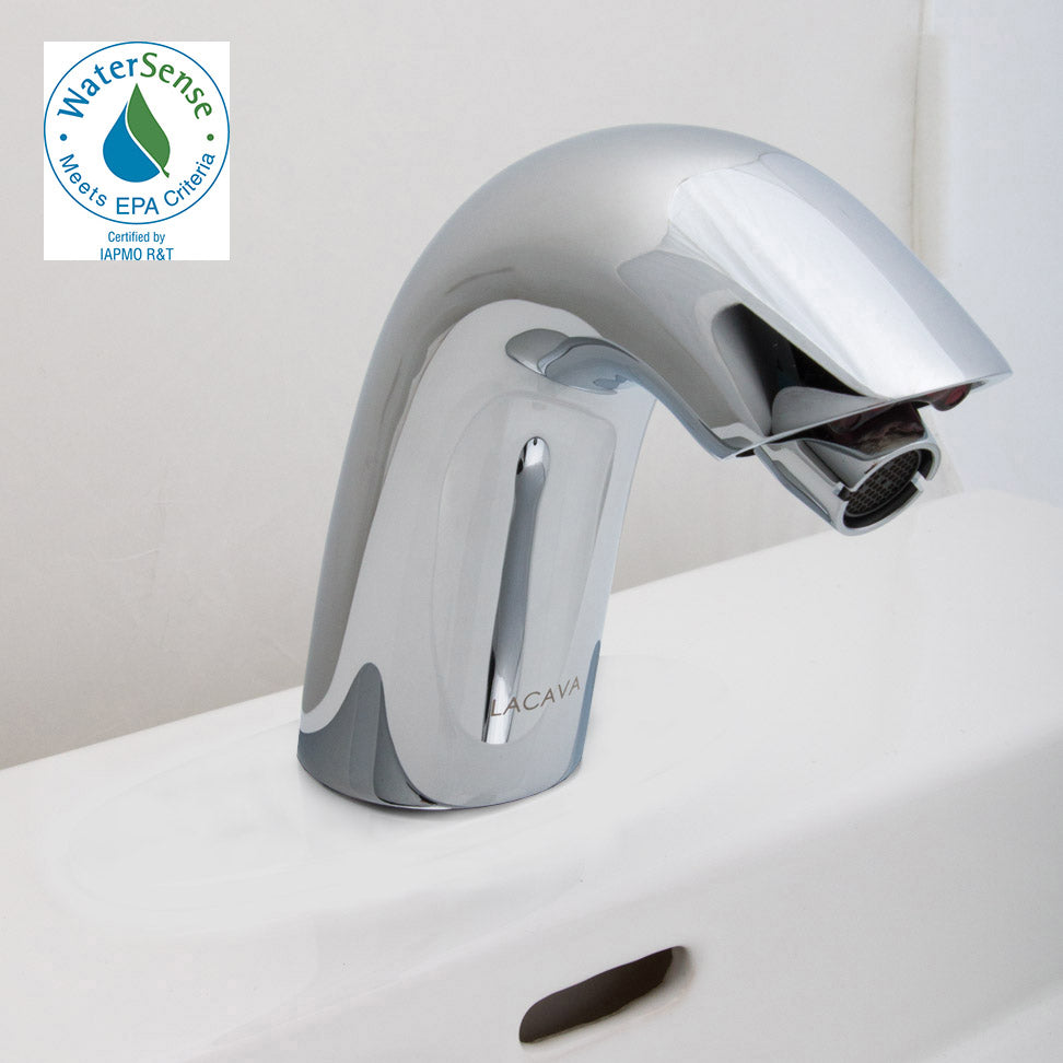 Electronic Bathroom Sink faucet for cold or premixed water. Recommended mixing valves sold separately: EX20A or EX25A. SPOUT: 4 1/4", H: 5".