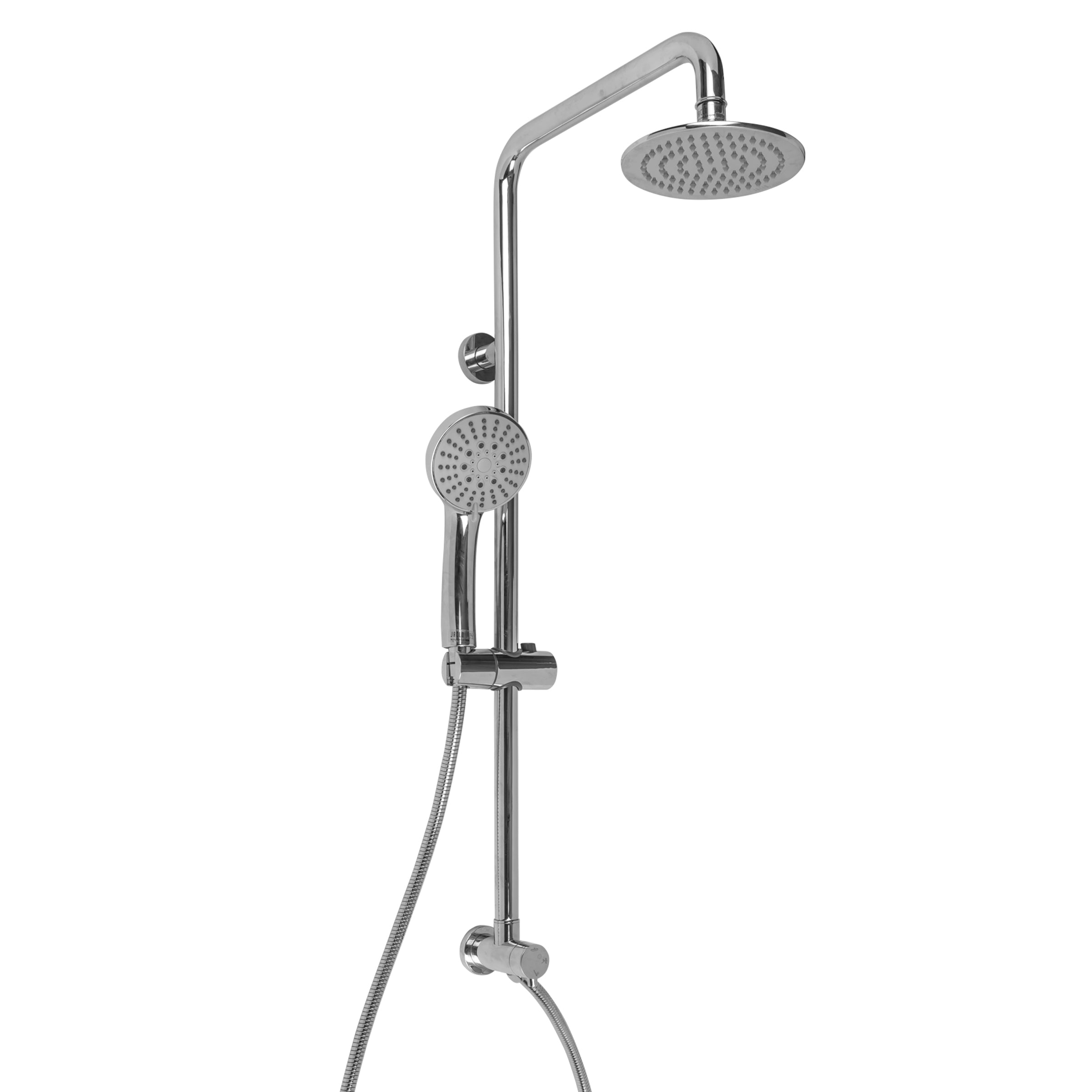 Subway Line 90° Retro Fit Exposed Pipe Kit with Handheld Slider, Diverter, Showerhead, and Handshower in Multiple Finishes