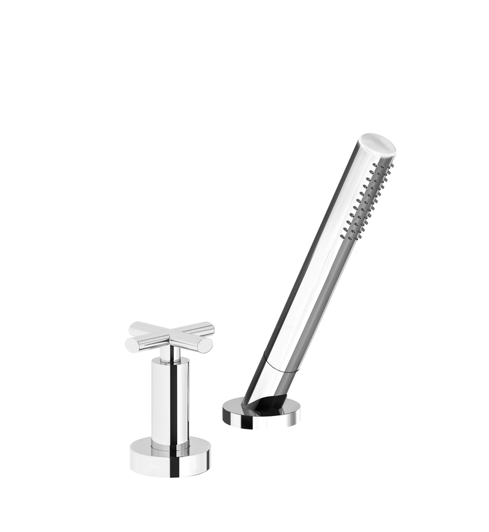 Franz Viegener - FV133/590-PC - Deck Mounted Roman Diverter Valve And Handshower Assembly - Polished Chrome