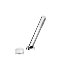 Franz Viegener - FV133/59V0-PC - Deck Mounted Roman Diverter Valve, Vertical Lines Cylinder Handle And Handshower Assembly - Polished Chrome