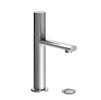 Franz Viegener - FV18101/59P-PC - Vessel Height, Single Handle Luxury Lavatory Set, Plain Cylinder Handle, With Push-Down Pop-Up Drain Assembly (No Lift Rod) - Polished Chrome