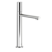 Franz Viegener - FV18102/59R-PC - Tall Vessel Height, Single Handle Luxury Lavatory Set, Rings Cylinder Handle With Push-Down Pop-Up Drain Assembly (No Lift Rod) - Polished Chrome