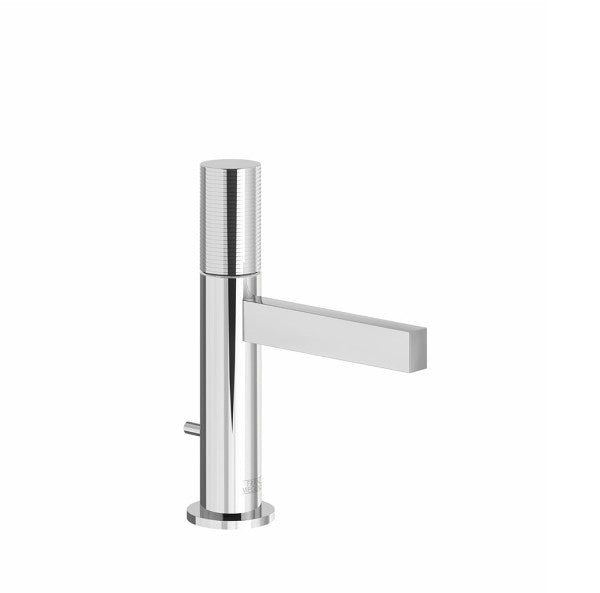 Franz Viegener - FV182/J2R-PC - Single Handle Luxury Lavatory Set, Rings Cylinder Handle, With Pop-Up Drain Assembly - Polished Chrome